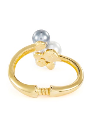 Detail View - Click To Enlarge - KENNETH JAY LANE - Glass pearl cluster bangle