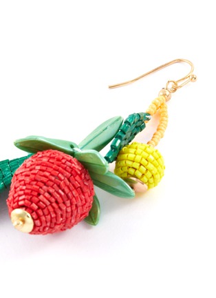 Detail View - Click To Enlarge - KENNETH JAY LANE - Bead berry drop earrings