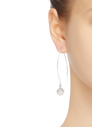 Figure View - Click To Enlarge - KENNETH JAY LANE - Glass crystal wire ball drop earrings