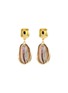 Main View - Click To Enlarge - KENNETH JAY LANE - Seashell drop clip earrings