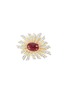 Main View - Click To Enlarge - KENNETH JAY LANE - Glass crystal cabochon sunburst brooch