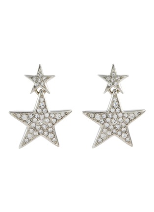 Main View - Click To Enlarge - KENNETH JAY LANE - Glass crystal star drop earrings