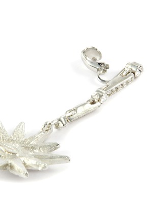 Detail View - Click To Enlarge - KENNETH JAY LANE - Glass crystal starburst link drop clip earrings