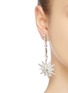 Figure View - Click To Enlarge - KENNETH JAY LANE - Glass crystal starburst link drop clip earrings