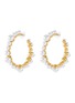 Main View - Click To Enlarge - KENNETH JAY LANE - Glass pearl hoop earrings