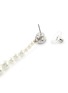 Detail View - Click To Enlarge - KENNETH JAY LANE - Glass crystal stud pearl link drop earrings