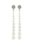 Main View - Click To Enlarge - KENNETH JAY LANE - Glass crystal stud pearl link drop earrings