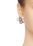 Figure View - Click To Enlarge - KENNETH JAY LANE - Glass pearl cluster clip stud earrings