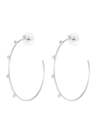 Main View - Click To Enlarge - KENNETH JAY LANE - Glass crystal stud hoop earrings