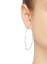 Figure View - Click To Enlarge - KENNETH JAY LANE - Glass crystal stud hoop earrings