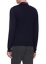 Back View - Click To Enlarge - ISAIA - Stripe collar sweater