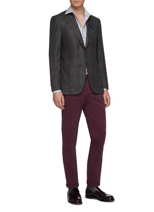 Figure View - Click To Enlarge - ISAIA - 'Gregory' tartan plaid blazer