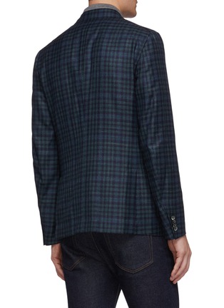 Back View - Click To Enlarge - ISAIA - 'Cortina' gingham check wool blend blazer