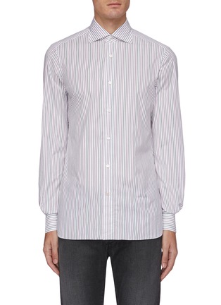 Main View - Click To Enlarge - ISAIA - Milano stripe cotton shirt