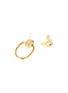 Detail View - Click To Enlarge - ROBERTO COIN - 'Opera' diamond 18k yellow gold hoop earrings