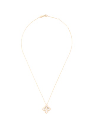 Main View - Click To Enlarge - ROBERTO COIN - 'Princess Flower' diamond 18k yellow gold pendant necklace