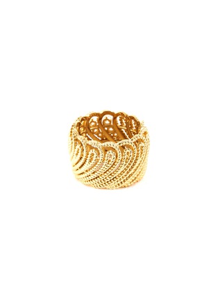 Figure View - Click To Enlarge - ROBERTO COIN - 'New Barocco' diamond 18k yellow gold openwork ring