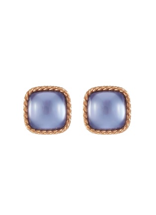 Main View - Click To Enlarge - ROBERTO COIN - 'Roman Barocco' amethyst sapphire 18k rose gold stud earrings