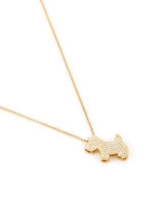 Figure View - Click To Enlarge - ROBERTO COIN - 'Gold Treasures' diamond 18k yellow gold dog pendant necklace