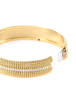 Detail View - Click To Enlarge - ROBERTO COIN - 'Opera' diamond 18k yellow gold bangle