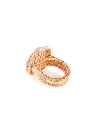 Figure View - Click To Enlarge - ROBERTO COIN - 'Roman Barocco' diamond Mother-of-Pearl 18k rose gold ring