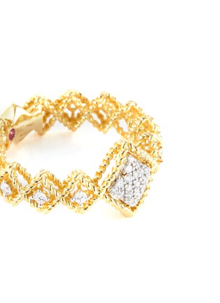 Detail View - Click To Enlarge - ROBERTO COIN - 'Roman Barocco' diamond 18k yellow gold openwork ring