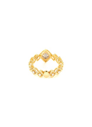 Figure View - Click To Enlarge - ROBERTO COIN - 'Roman Barocco' diamond 18k yellow gold openwork ring