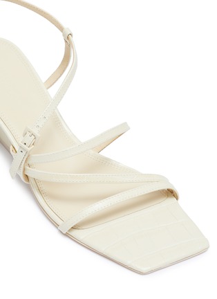 Detail View - Click To Enlarge - MERCEDES CASTILLO - 'Kelise' strappy croc embossed leather sandals