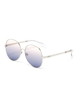 Main View - Click To Enlarge - HAZE COLLECTION - x Cynthia Rowley 'Havana' ombré metal oversized round sunglasses