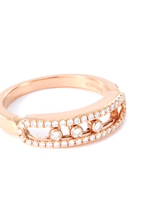 Detail View - Click To Enlarge - MESSIKA - 'Baby Move Pavé' diamond 18k rose gold ring