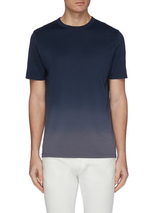 Main View - Click To Enlarge - THEORY - 'Essential' dip dye Pima cotton T-shirt
