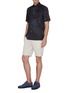 Figure View - Click To Enlarge - THEORY - 'Menlo' palm leaf print short sleeve shirt