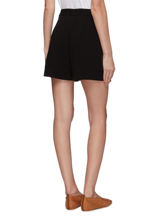 Back View - Click To Enlarge - THEORY - Pleated crepe shorts
