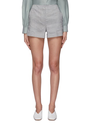 Main View - Click To Enlarge - THEORY - Mélange organic linen blend shorts