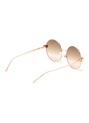 Figure View - Click To Enlarge - FOR ART'S SAKE - 'Love Story' heart embellished temple metal round sunglasses
