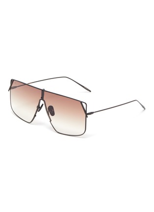 Main View - Click To Enlarge - FOR ART'S SAKE - 'Horizon' metal aviator sunglasses