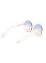 Figure View - Click To Enlarge - FOR ART'S SAKE - 'Stormy' cutout metal round sunglasses