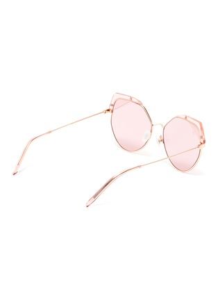 Figure View - Click To Enlarge - FOR ART'S SAKE - 'Fruity' acetate corner metal cat eye sunglasses