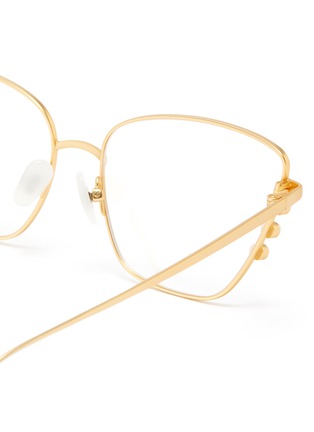 Detail View - Click To Enlarge - FOR ART'S SAKE - 'Perla' faux pearl metal cat eye optical glasses
