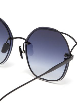 Detail View - Click To Enlarge - FOR ART'S SAKE - 'Stormy' cutout metal round sunglasses