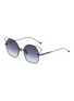 Main View - Click To Enlarge - FOR ART'S SAKE - 'Stormy' cutout metal round sunglasses