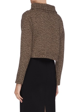 Back View - Click To Enlarge - THE ROW - 'Luand' mock neck cropped marl sweater
