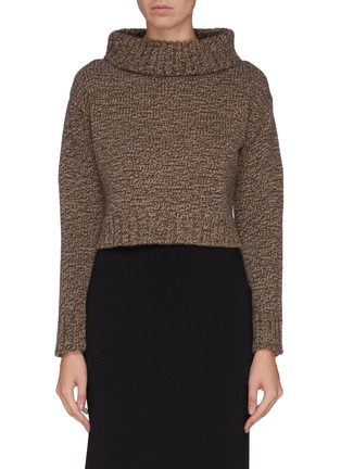 Main View - Click To Enlarge - THE ROW - 'Luand' mock neck cropped marl sweater