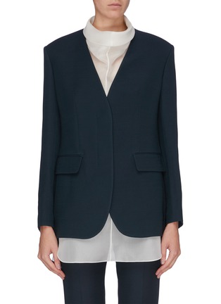 Main View - Click To Enlarge - THE ROW - 'Murray' single-breasted wool silk blend blazer