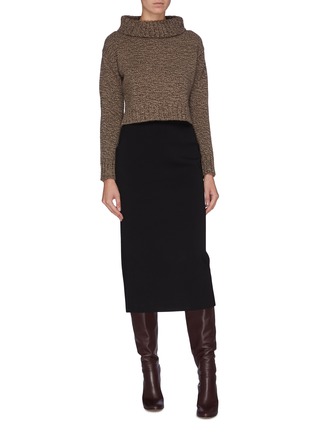 Figure View - Click To Enlarge - THE ROW - 'Stratski' slit hem midi skirt