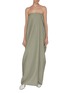 Figure View - Click To Enlarge - THE ROW - 'Lu' wool silk blend strapless drape gown