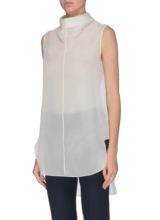 Front View - Click To Enlarge - THE ROW - 'Mora' sleeveless silk turtleneck top