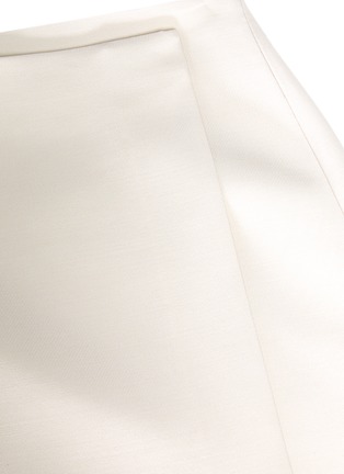 Detail View - Click To Enlarge - THE ROW - 'Saio' wool silk blend midi wrap skirt