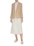 Figure View - Click To Enlarge - THE ROW - 'Saio' wool silk blend midi wrap skirt
