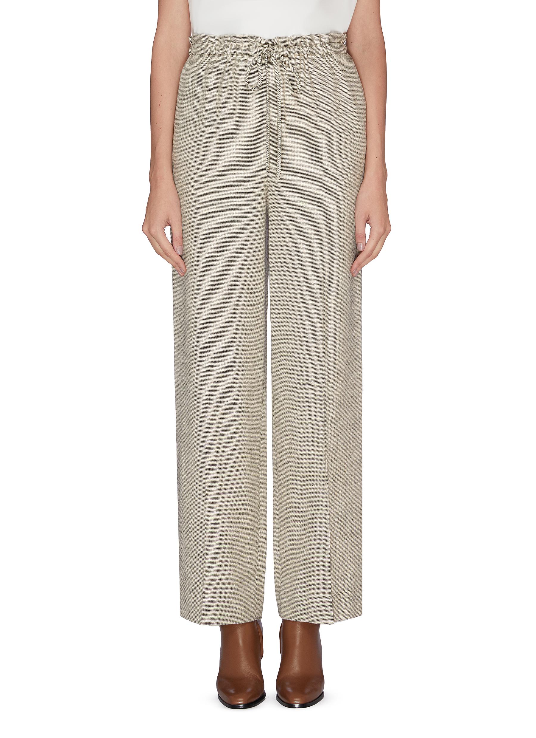 JR wool silk blend drawstring pants by The Row